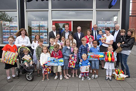 Deelnemers ballonnenwedstrijd in de prijzen gevallen